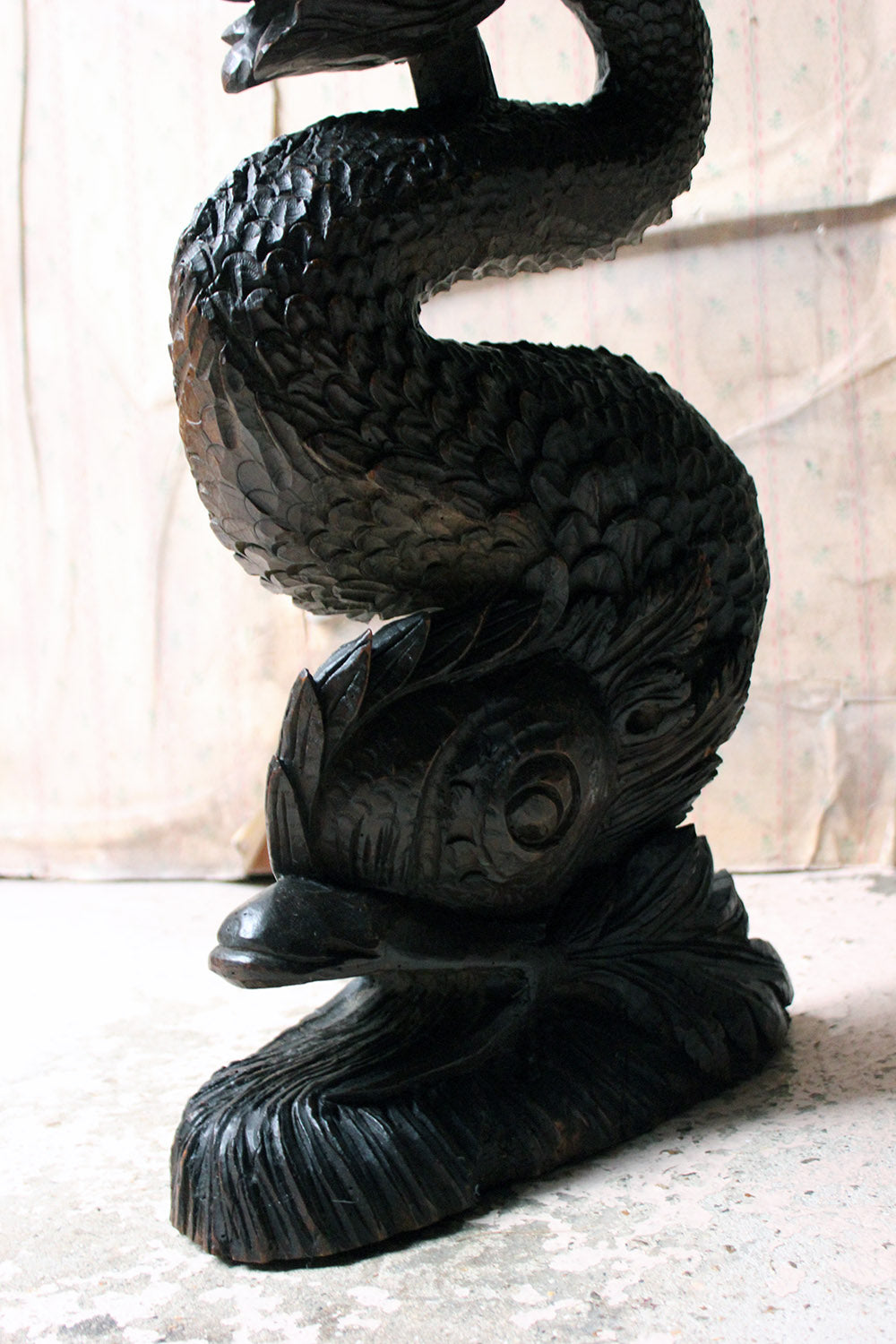 A 19thC Renaissance Revival Carved Oak Architectural Dolphin Side Table c.1870-90