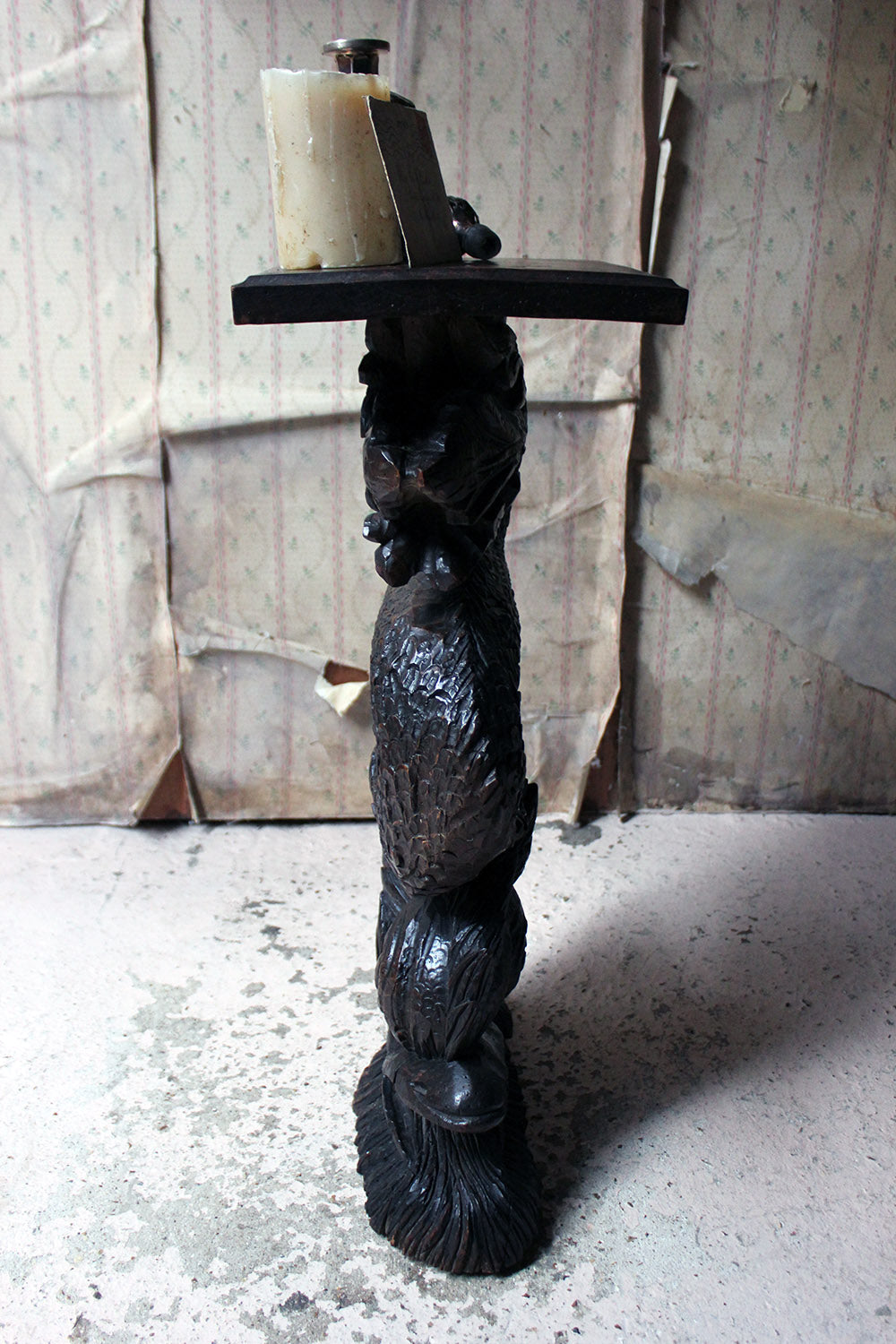 A 19thC Renaissance Revival Carved Oak Architectural Dolphin Side Table c.1870-90