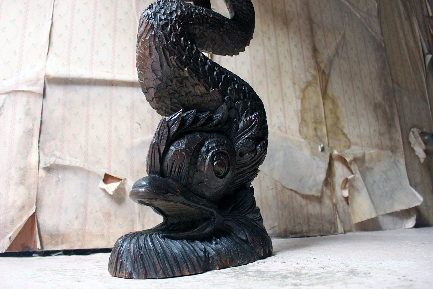 A 19thC Renaissance Revival Carved Oak Architectural Dolphin Side Table c.1870-90