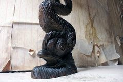 A 19thC Renaissance Revival Carved Oak Architectural Dolphin Side Table c.1870-90