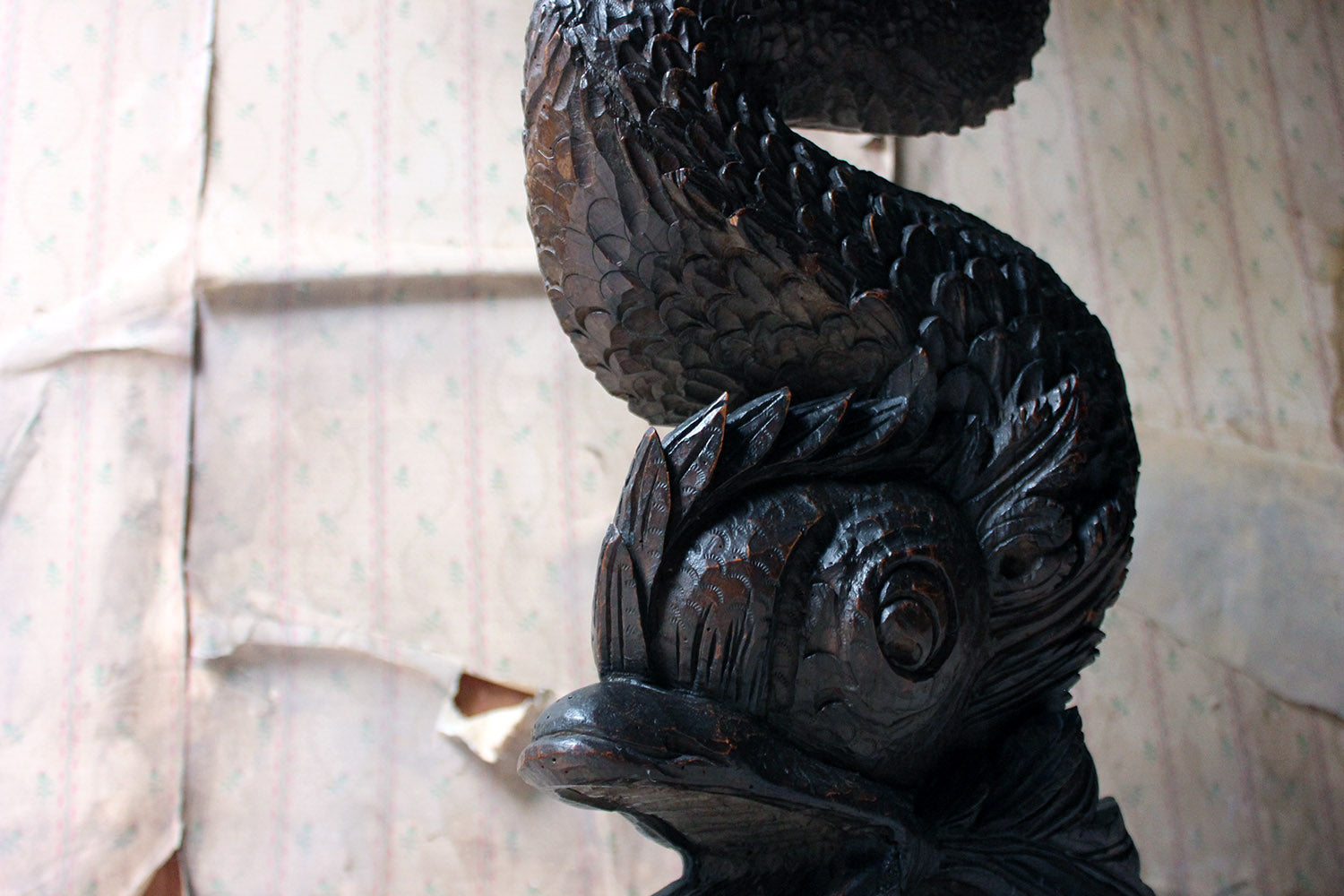 A 19thC Renaissance Revival Carved Oak Architectural Dolphin Side Table c.1870-90