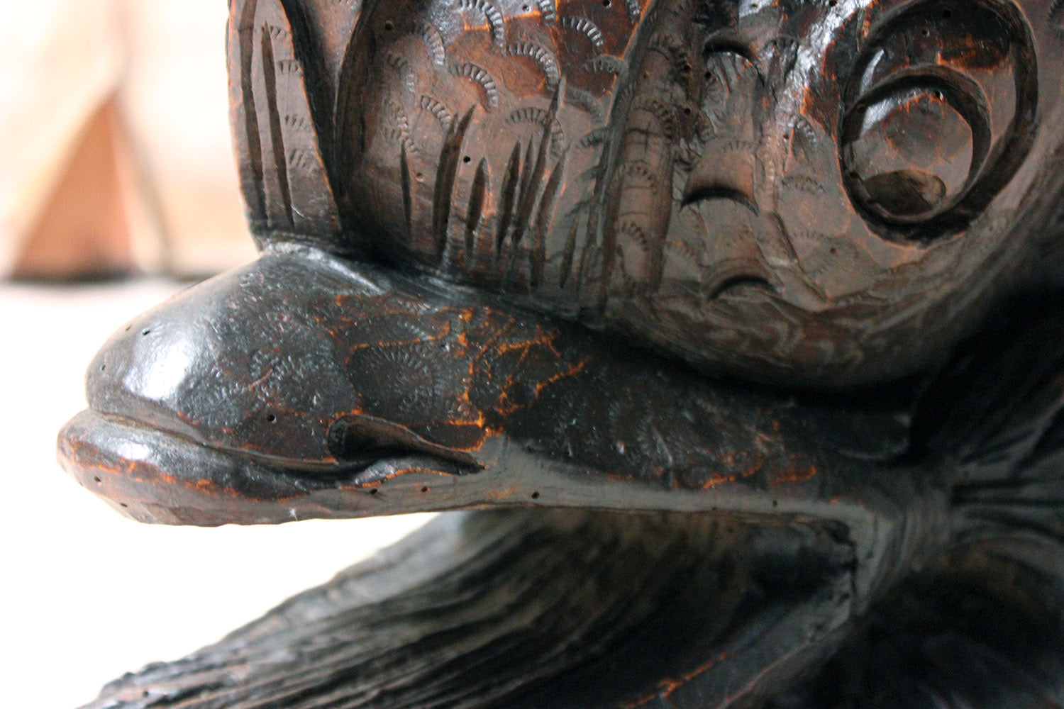 A 19thC Renaissance Revival Carved Oak Architectural Dolphin Side Table c.1870-90