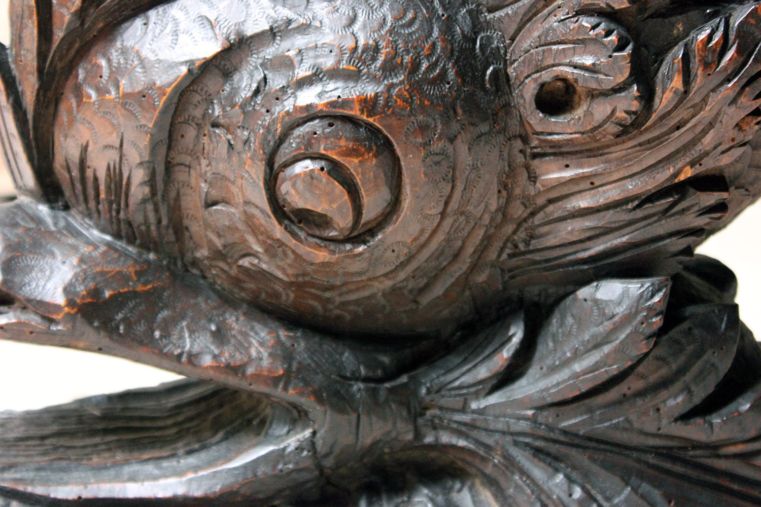 A 19thC Renaissance Revival Carved Oak Architectural Dolphin Side Table c.1870-90