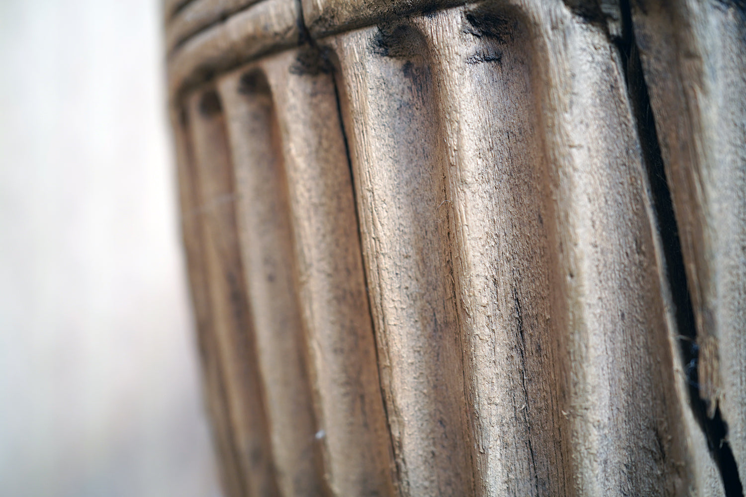 A George III Period Carved Stripped Pine Neo-Classical Architectural Urn c.1800-20