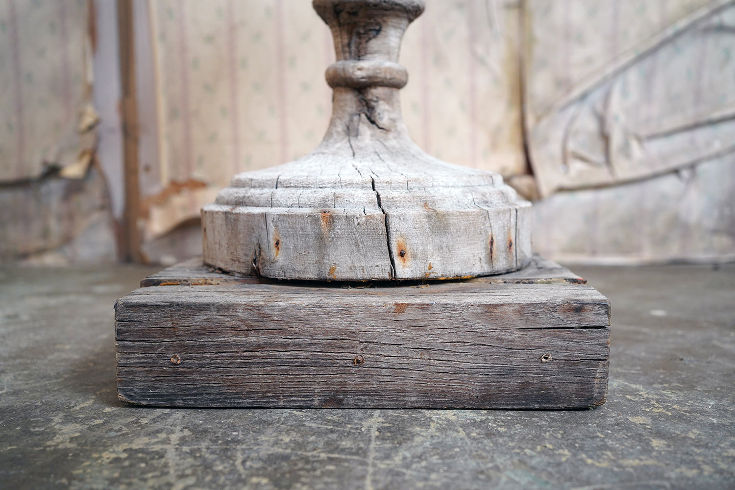 A George III Period Carved Stripped Pine Neo-Classical Architectural Urn c.1800-20