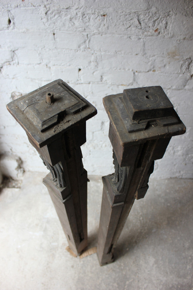 A Good Pair of Georgian Architectural Figural Pilasters in the Form of Caryatids c.1780