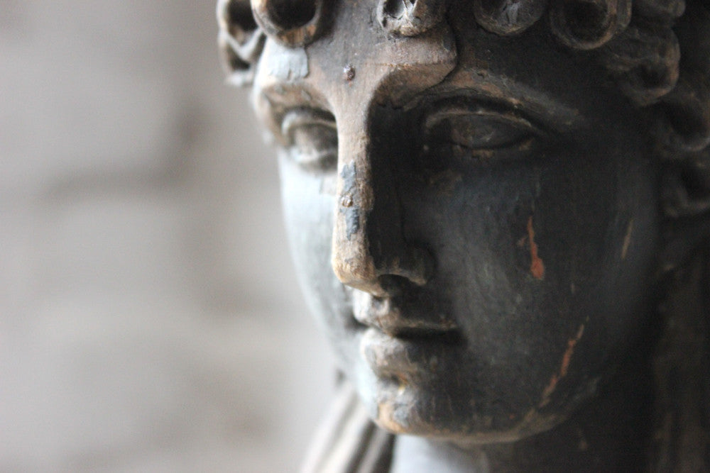 A Good Pair of Georgian Architectural Figural Pilasters in the Form of Caryatids c.1780