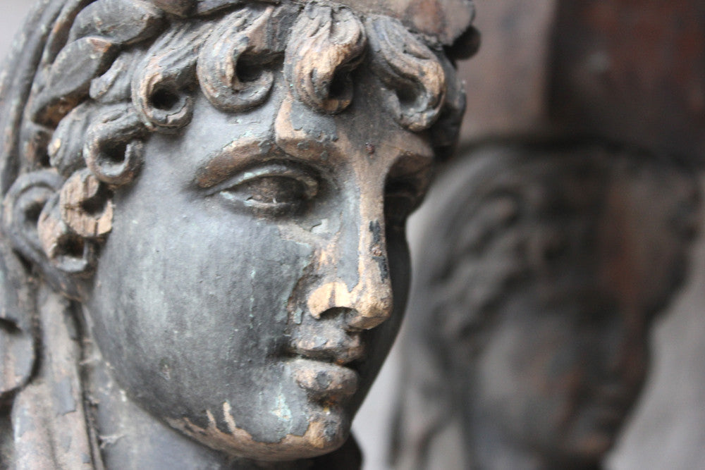 A Good Pair of Georgian Architectural Figural Pilasters in the Form of Caryatids c.1780