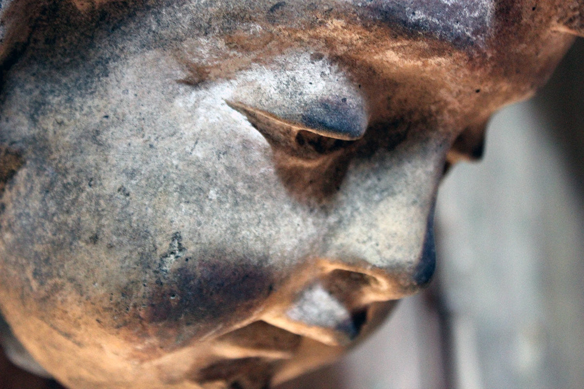 A 19thC Ecclesiastical Sculpted Stoneware Cherub Corbel Bracket c.1870