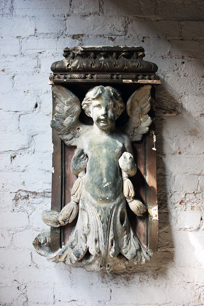 A Beautiful Early 18thC Architectural Angel Figure c.1700-50