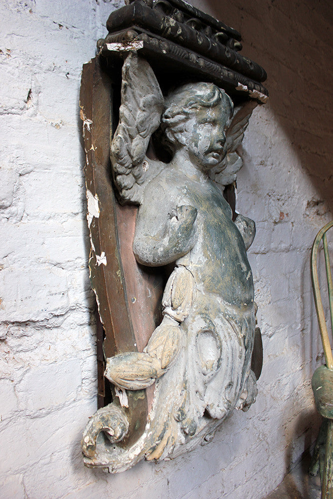 A Beautiful Early 18thC Architectural Angel Figure c.1700-50