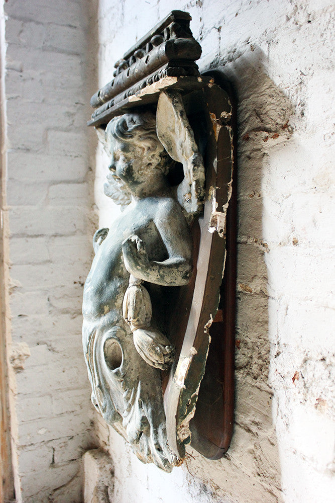 A Beautiful Early 18thC Architectural Angel Figure c.1700-50