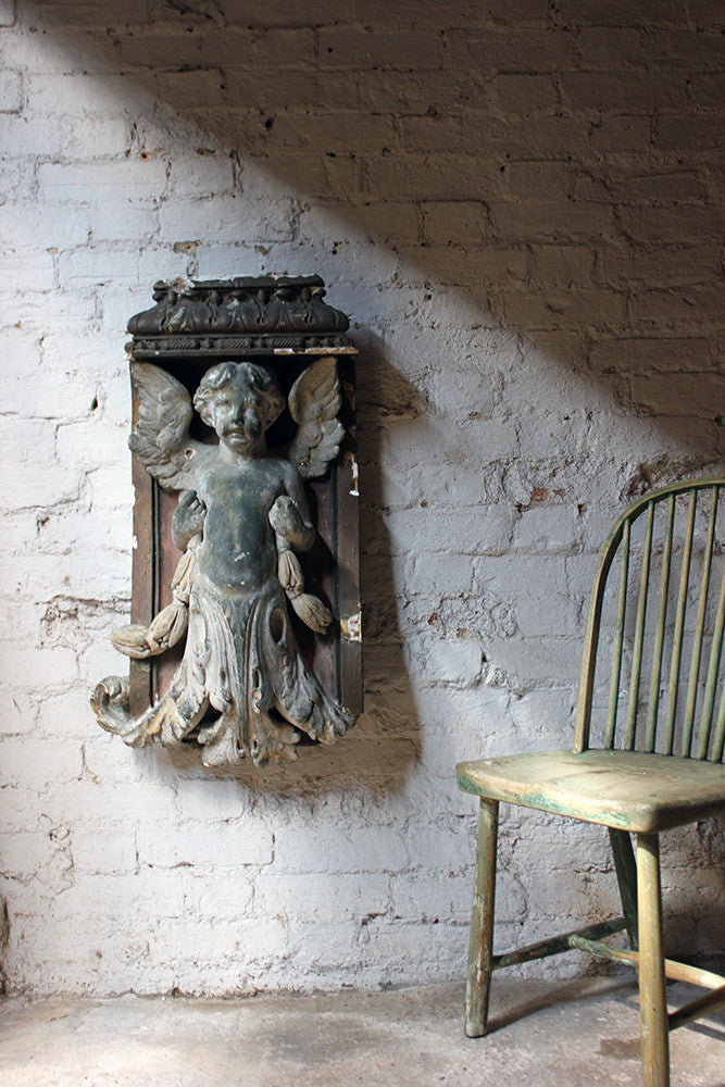 A Beautiful Early 18thC Architectural Angel Figure c.1700-50