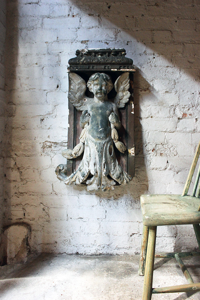 A Beautiful Early 18thC Architectural Angel Figure c.1700-50