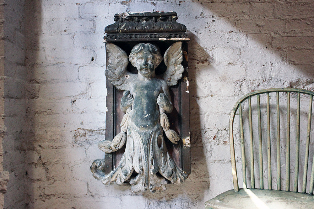 A Beautiful Early 18thC Architectural Angel Figure c.1700-50