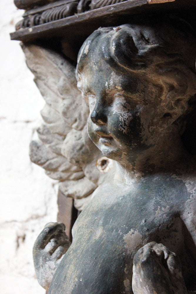 A Beautiful Early 18thC Architectural Angel Figure c.1700-50