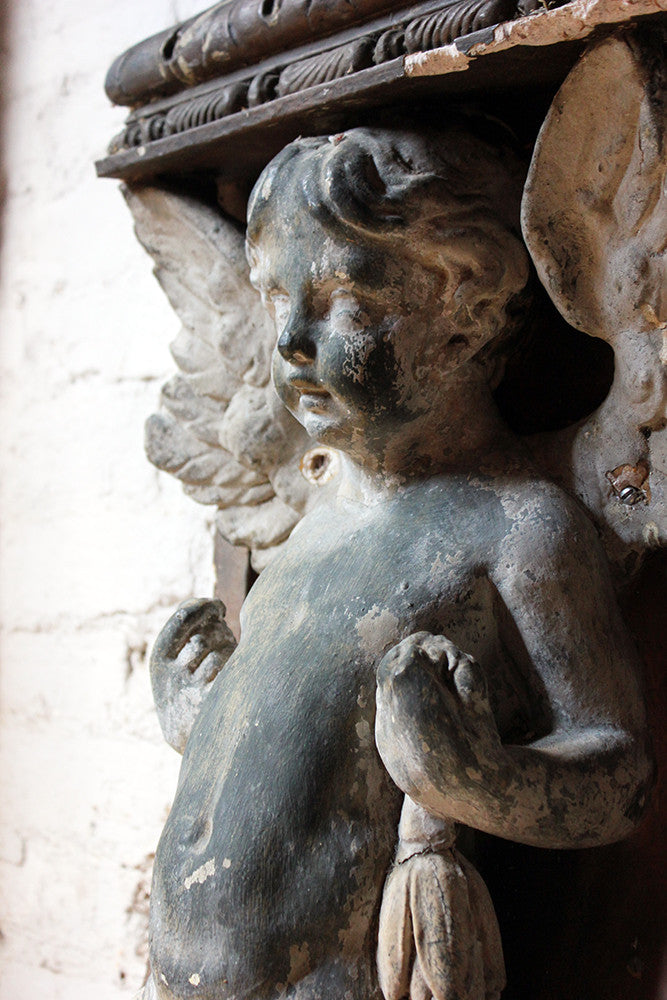 A Beautiful Early 18thC Architectural Angel Figure c.1700-50