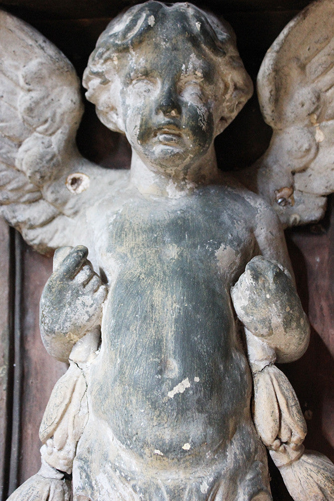 A Beautiful Early 18thC Architectural Angel Figure c.1700-50