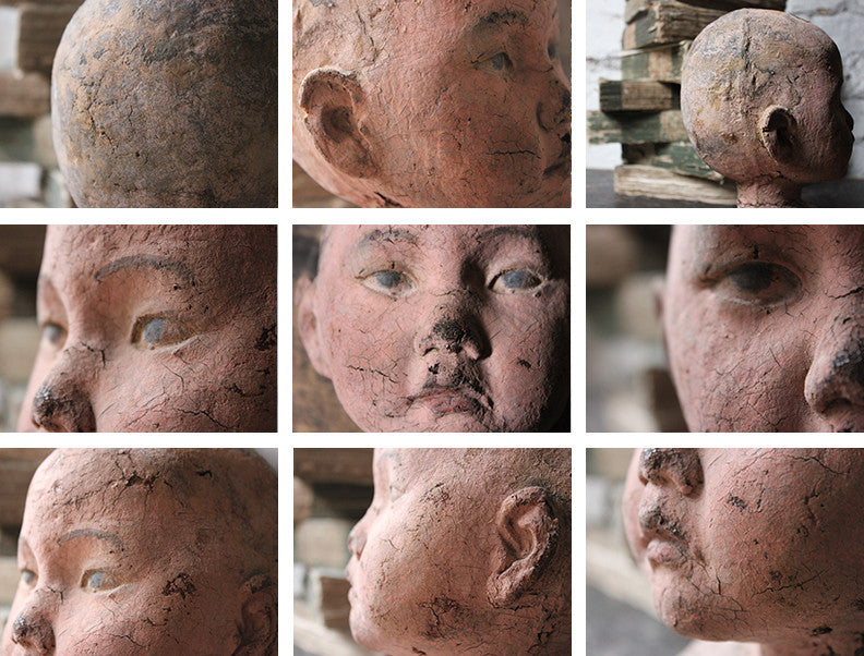 A Decorative Early 20thC Artist's Studio Portrait Mannequin Head of a Child