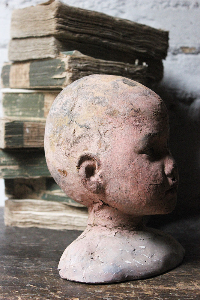 A Decorative Early 20thC Artist's Studio Portrait Mannequin Head of a Child