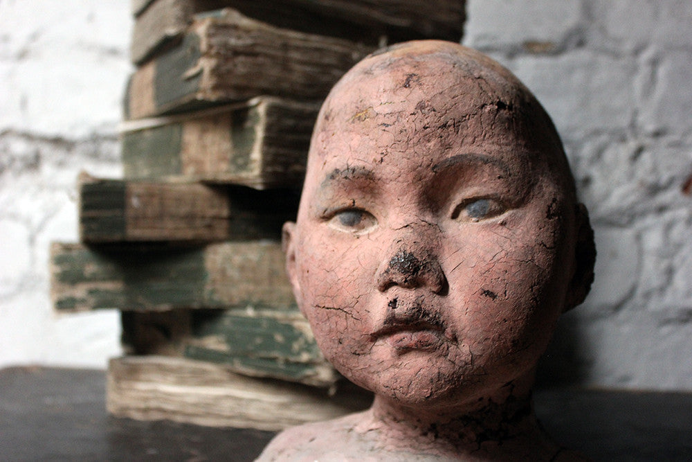 A Decorative Early 20thC Artist's Studio Portrait Mannequin Head of a Child
