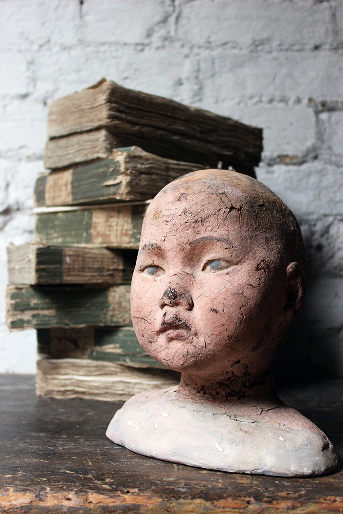 A Decorative Early 20thC Artist's Studio Portrait Mannequin Head of a Child