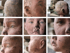A Decorative Early 20thC Artist's Studio Portrait Mannequin Head of a Child
