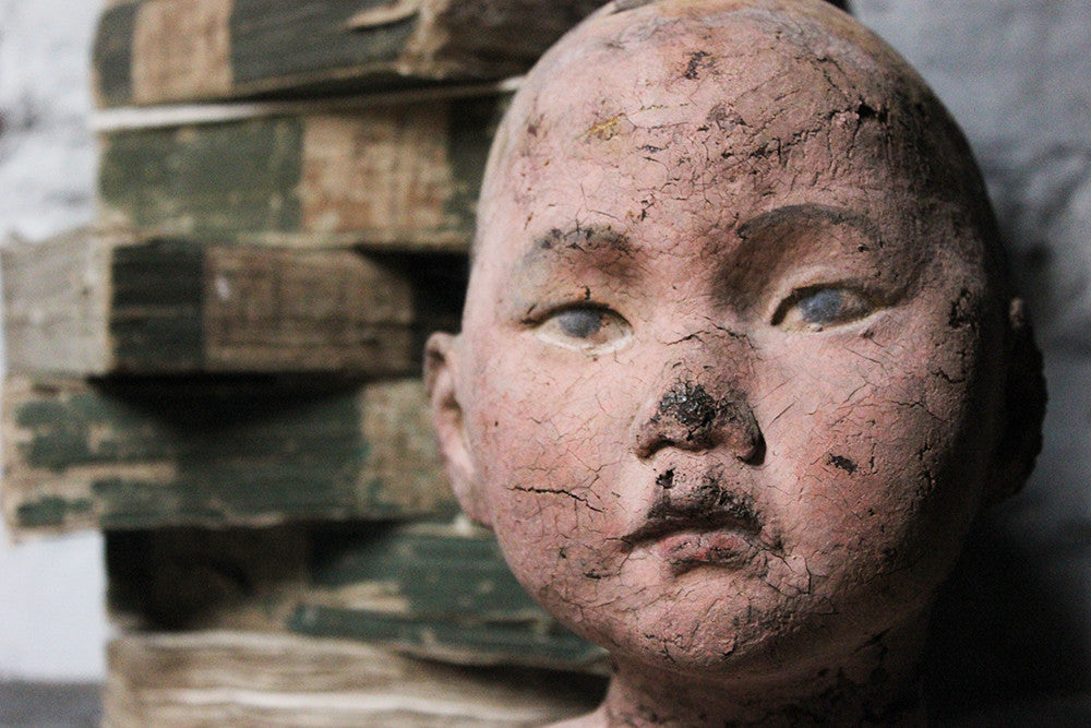 A Decorative Early 20thC Artist's Studio Portrait Mannequin Head of a Child