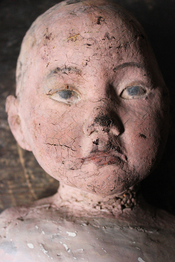 A Decorative Early 20thC Artist's Studio Portrait Mannequin Head of a Child