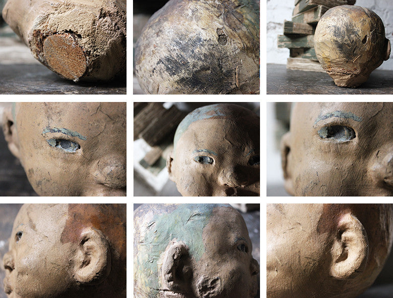 A Good Early 20thC Artist's Studio Portrait Mannequin Head of an Oriental Child