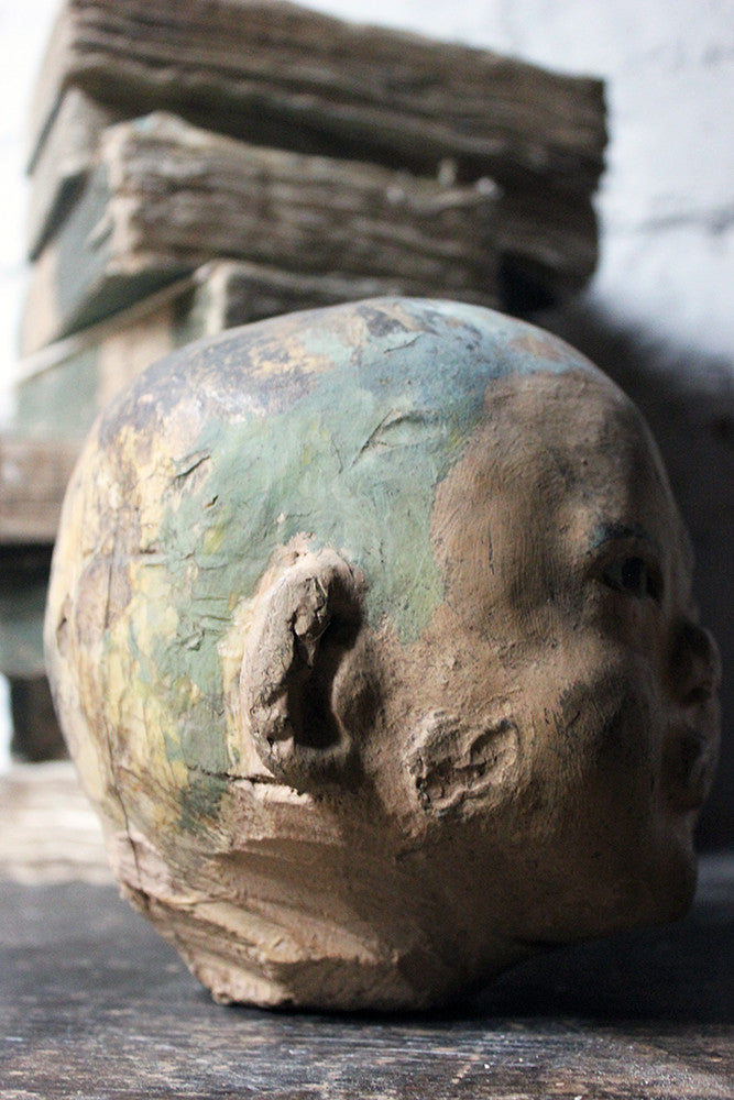 A Good Early 20thC Artist's Studio Portrait Mannequin Head of an Oriental Child