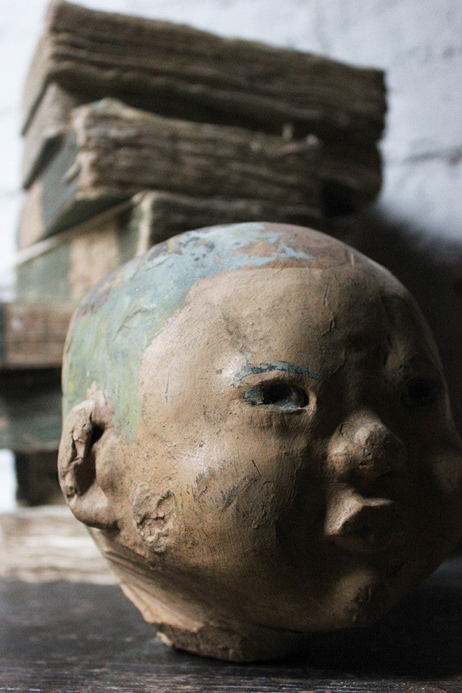 A Good Early 20thC Artist's Studio Portrait Mannequin Head of an Oriental Child