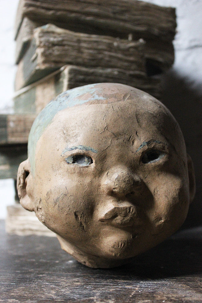 A Good Early 20thC Artist's Studio Portrait Mannequin Head of an Oriental Child