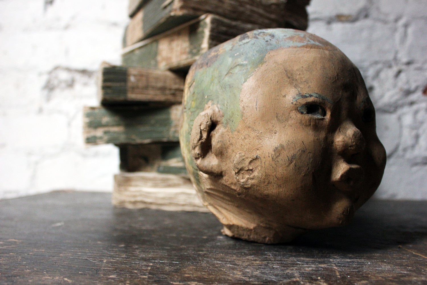 A Good Early 20thC Artist's Studio Portrait Mannequin Head of an Oriental Child