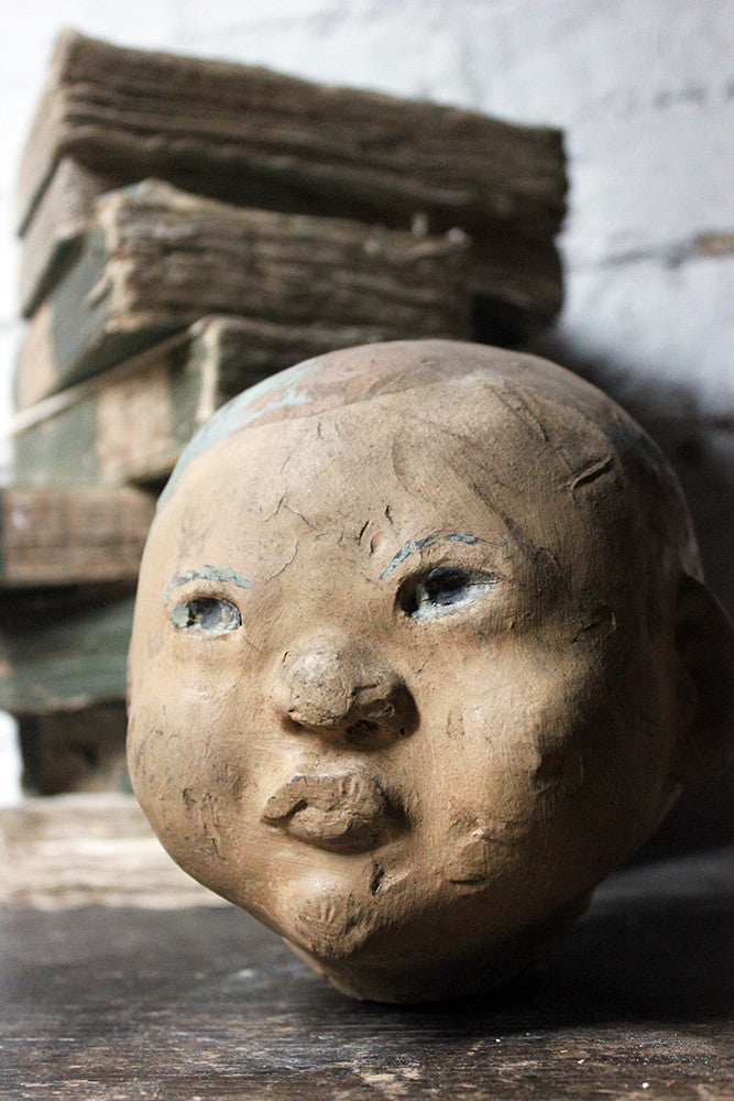 A Good Early 20thC Artist's Studio Portrait Mannequin Head of an Oriental Child