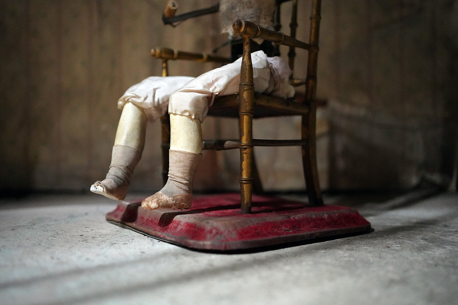A French Bisque Musical Automaton by Roullet et Decamps; 'Bebe Tricoteur' c.1885-90