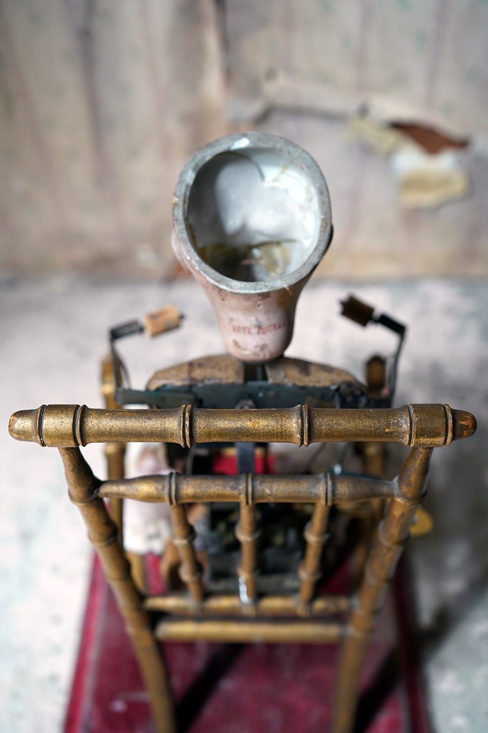 A French Bisque Musical Automaton by Roullet et Decamps; 'Bebe Tricoteur' c.1885-90