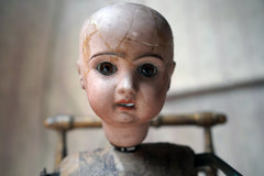 A French Bisque Musical Automaton by Roullet et Decamps; 'Bebe Tricoteur' c.1885-90