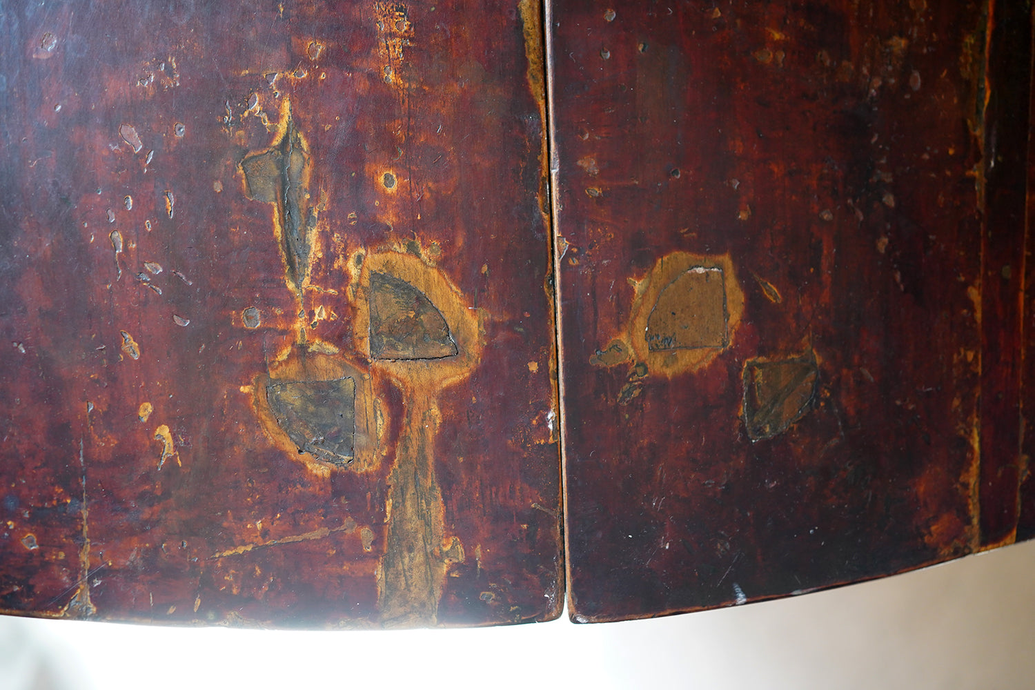 A 19thC Chinese Lacquered Circular Dining Table