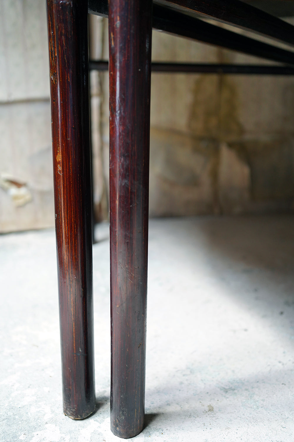 A 19thC Chinese Lacquered Circular Dining Table
