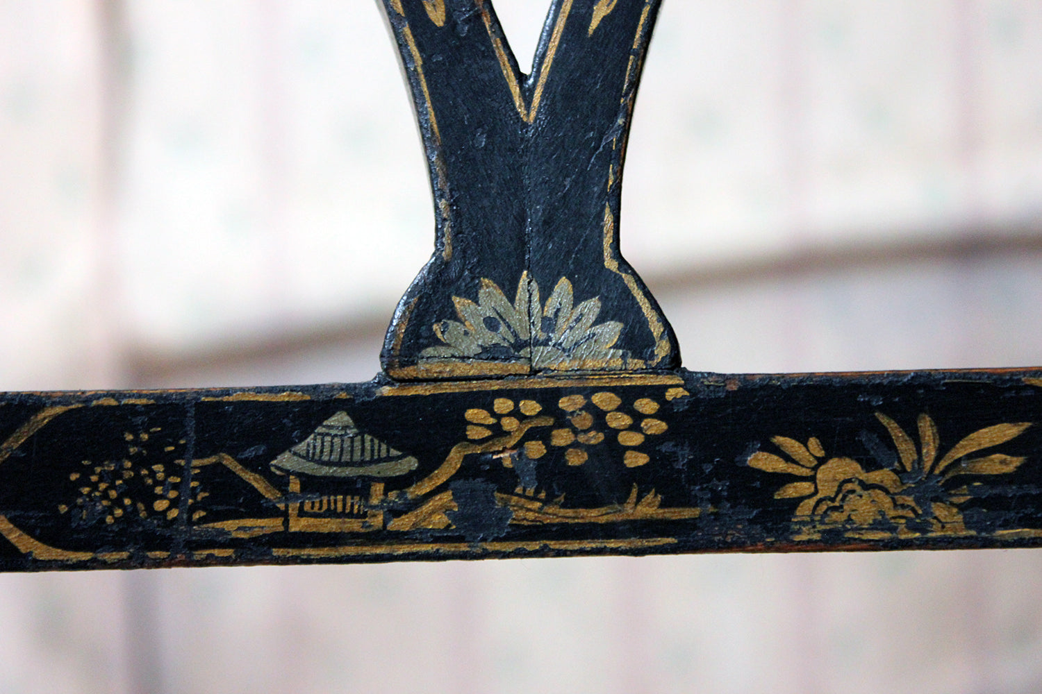 A Chinoiserie Decorated Elbow Chair by Druce and Co, London c.1910