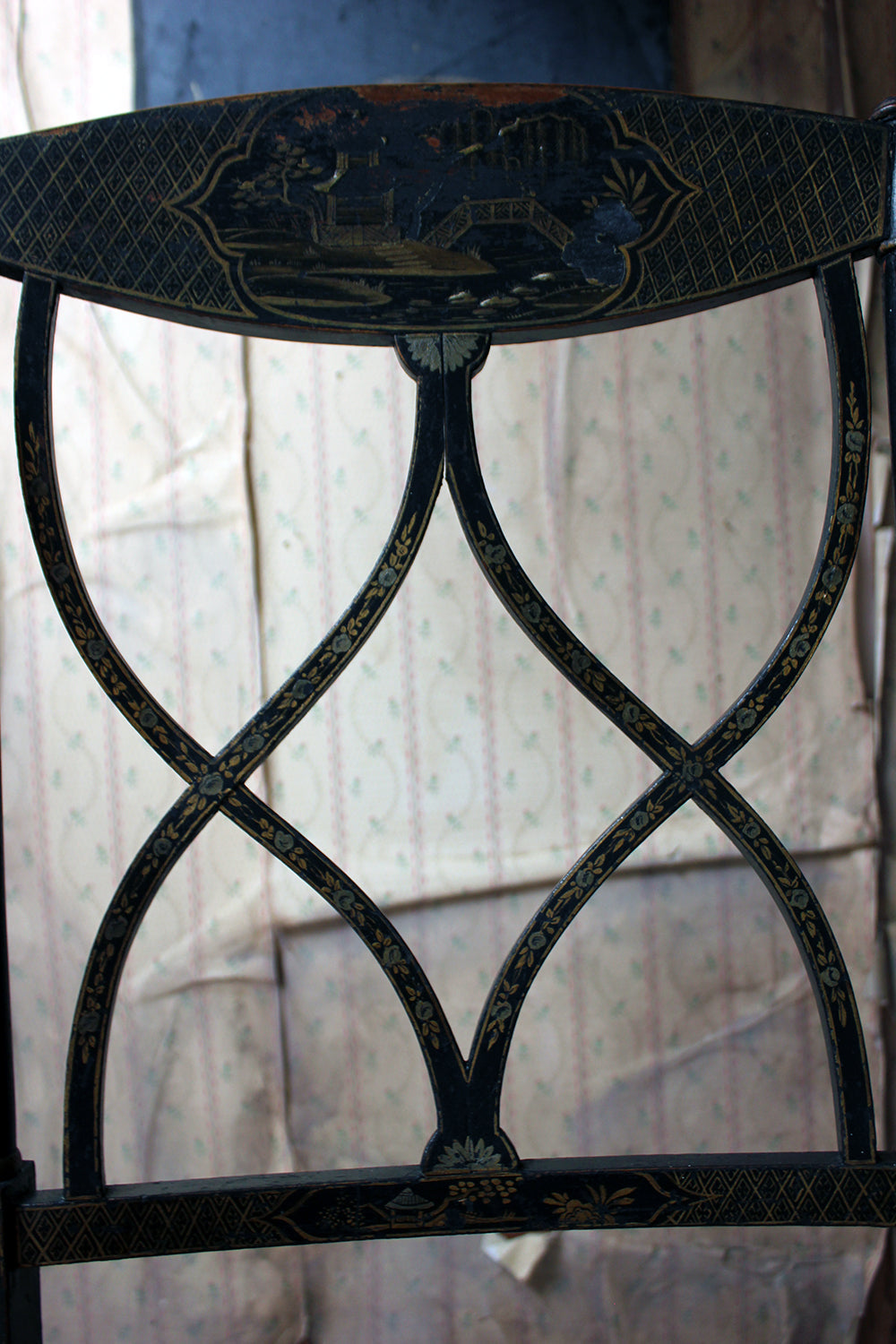 A Chinoiserie Decorated Elbow Chair by Druce and Co, London c.1910
