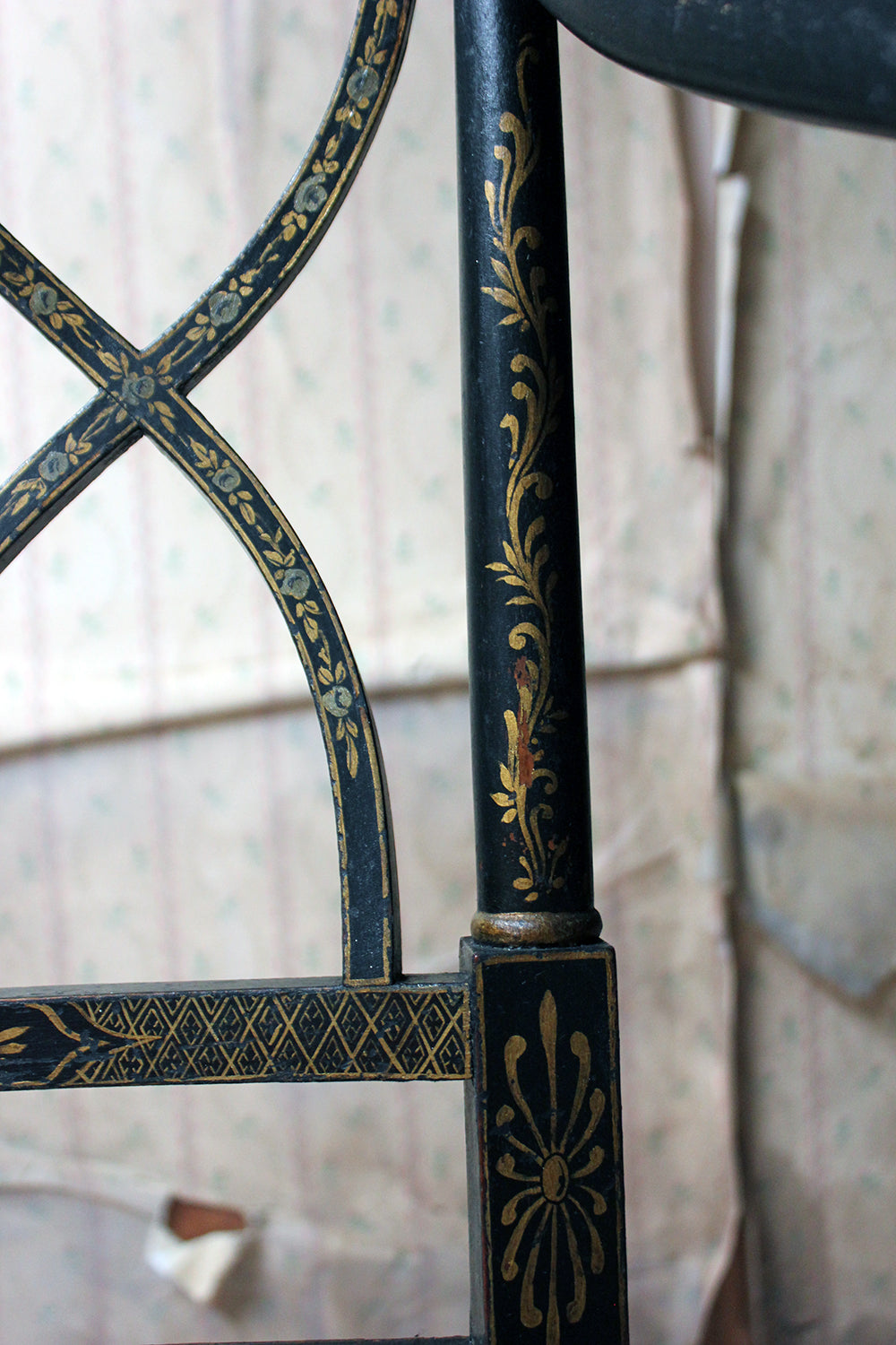 A Chinoiserie Decorated Elbow Chair by Druce and Co, London c.1910