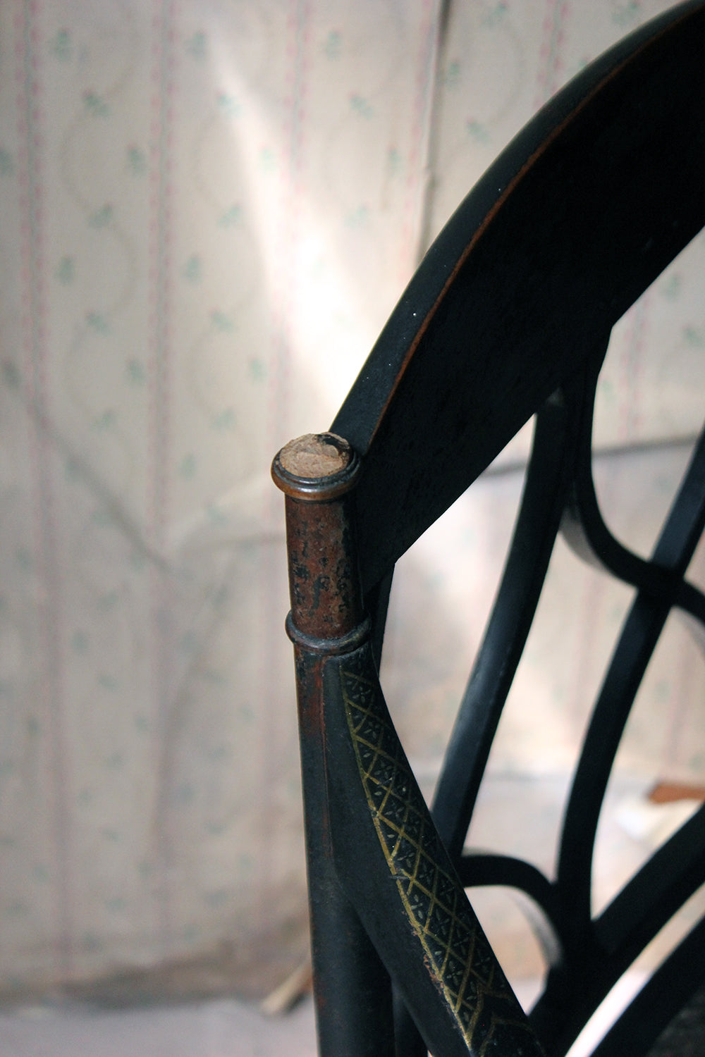 A Chinoiserie Decorated Elbow Chair by Druce and Co, London c.1910