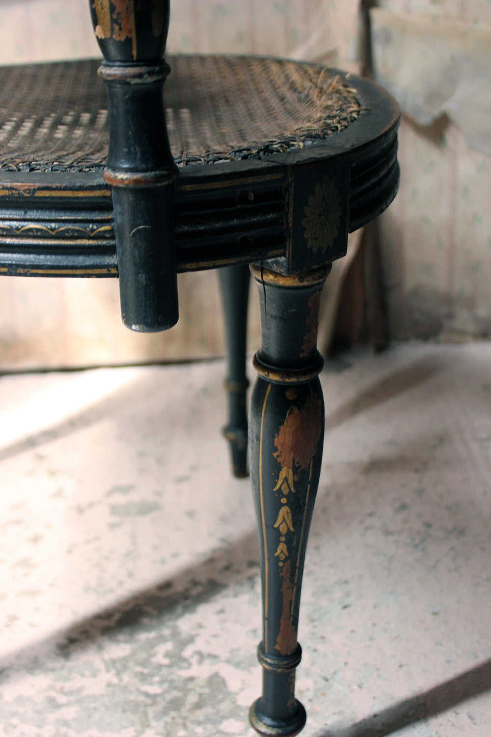 A Chinoiserie Decorated Elbow Chair by Druce and Co, London c.1910