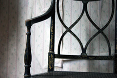 A Chinoiserie Decorated Elbow Chair by Druce and Co, London c.1910