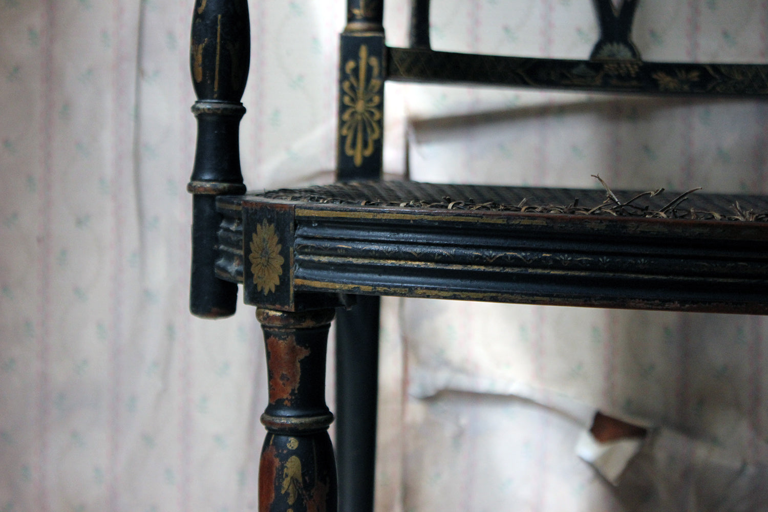 A Chinoiserie Decorated Elbow Chair by Druce and Co, London c.1910