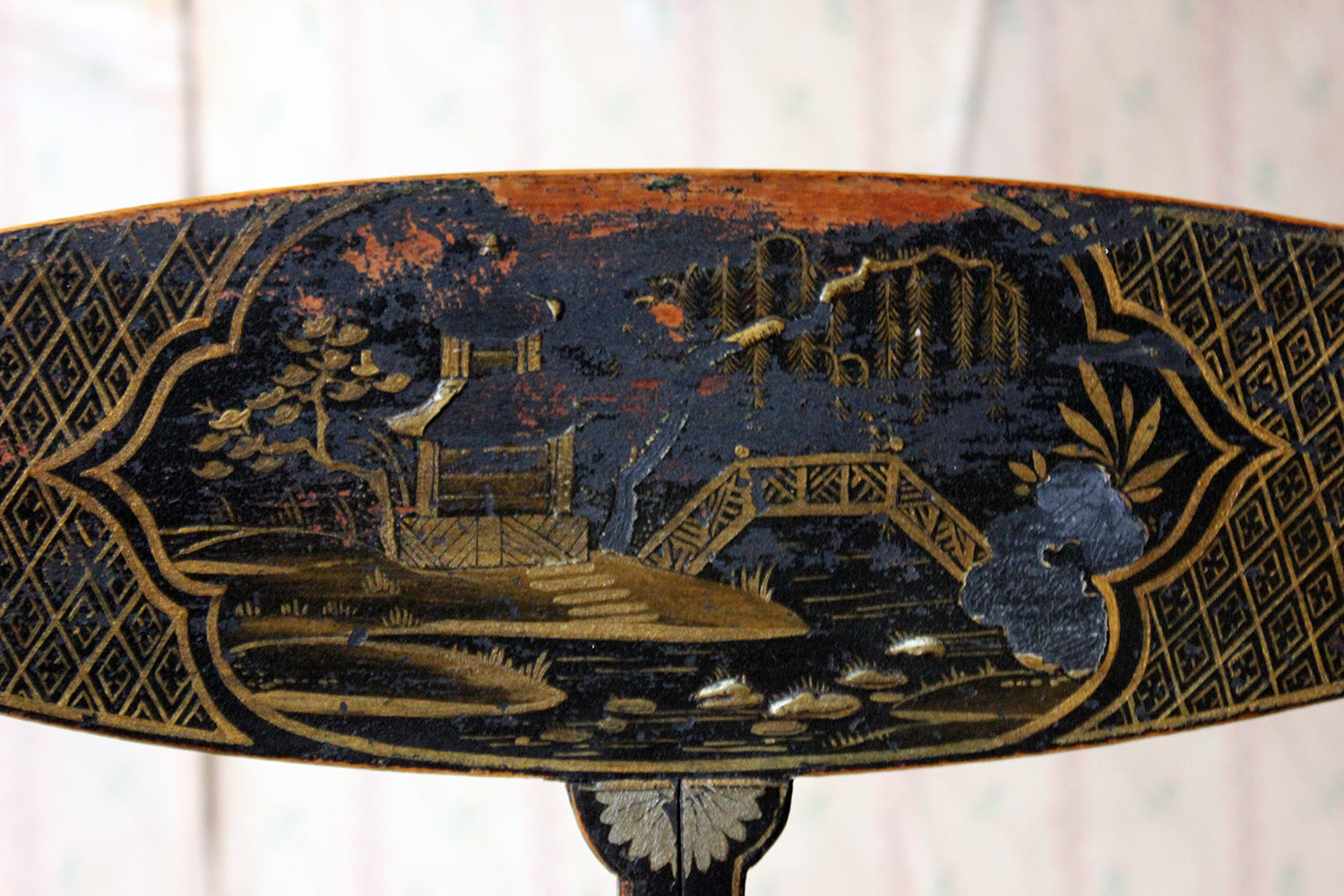 A Chinoiserie Decorated Elbow Chair by Druce and Co, London c.1910