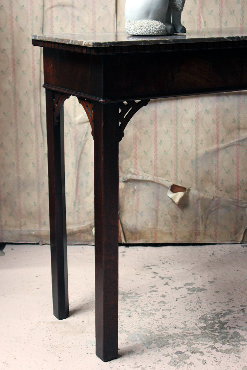 A George III Chippendale Design Mahogany & Marble Side Table c.1780