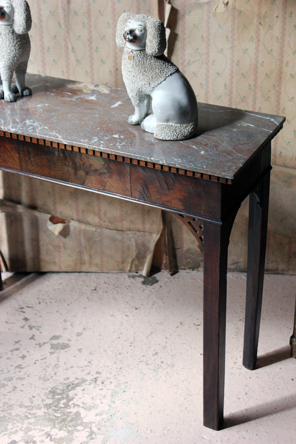 A George III Chippendale Design Mahogany & Marble Side Table c.1780